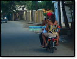 Dominican Republic picture-six people riding on a moto