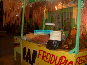 Dominican Republic food and fried meat